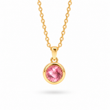 Lunita Pinker Turmalin Anhänger | Gold