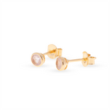Lunita Rosenquarz Ohrstecker | Gold
