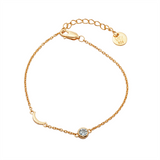 Luz Blauer Topas Armband | Gold