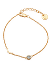 Luz Blauer Topas Armband | Gold