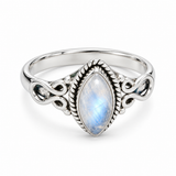Alma de Loto Moonstone Earring | Silver