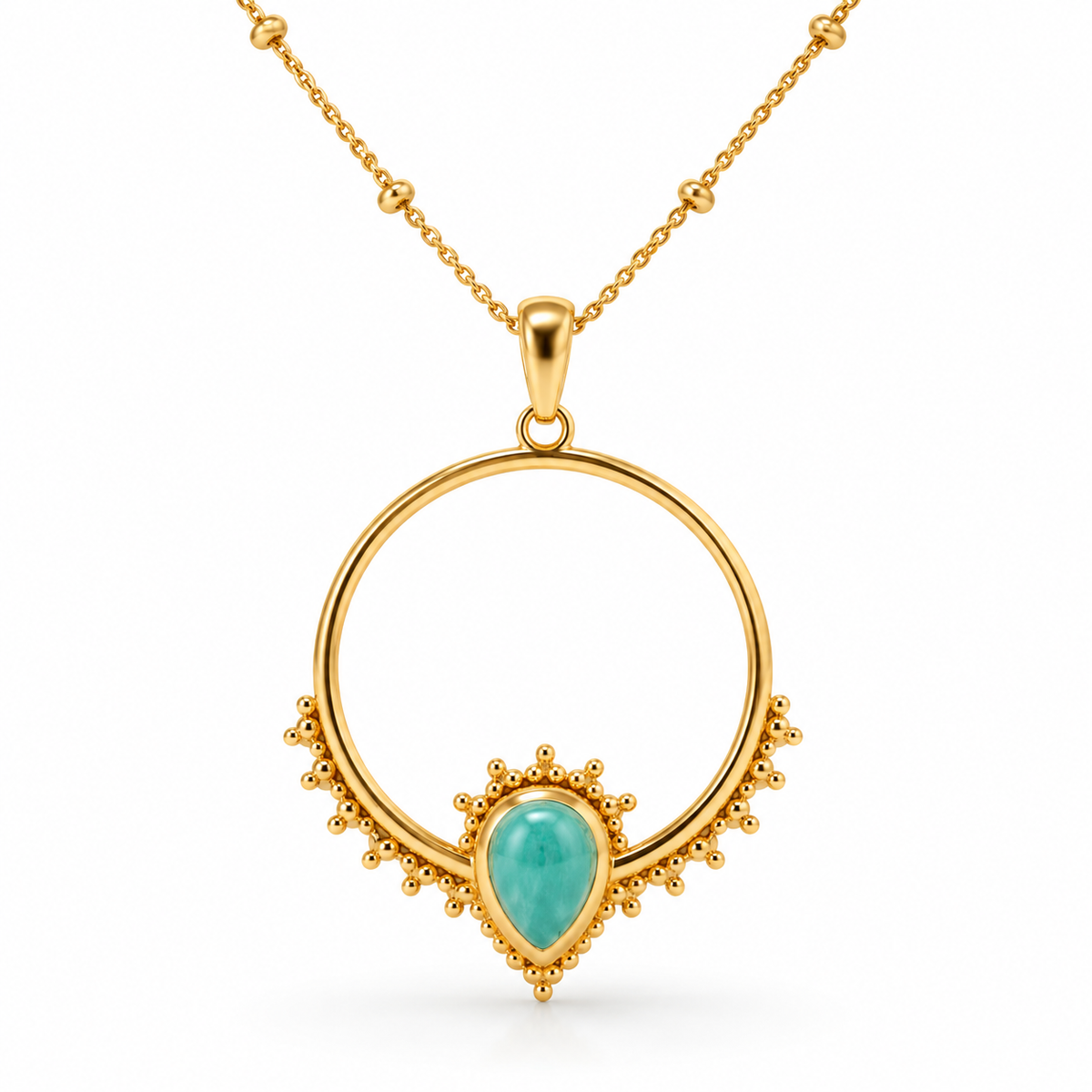 Naïra Amazonit Anhänger | Gold