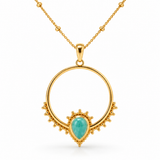 Naïra Amazonit Anhänger | Gold
