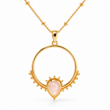 Naïra Rosenquarz Anhänger | Gold