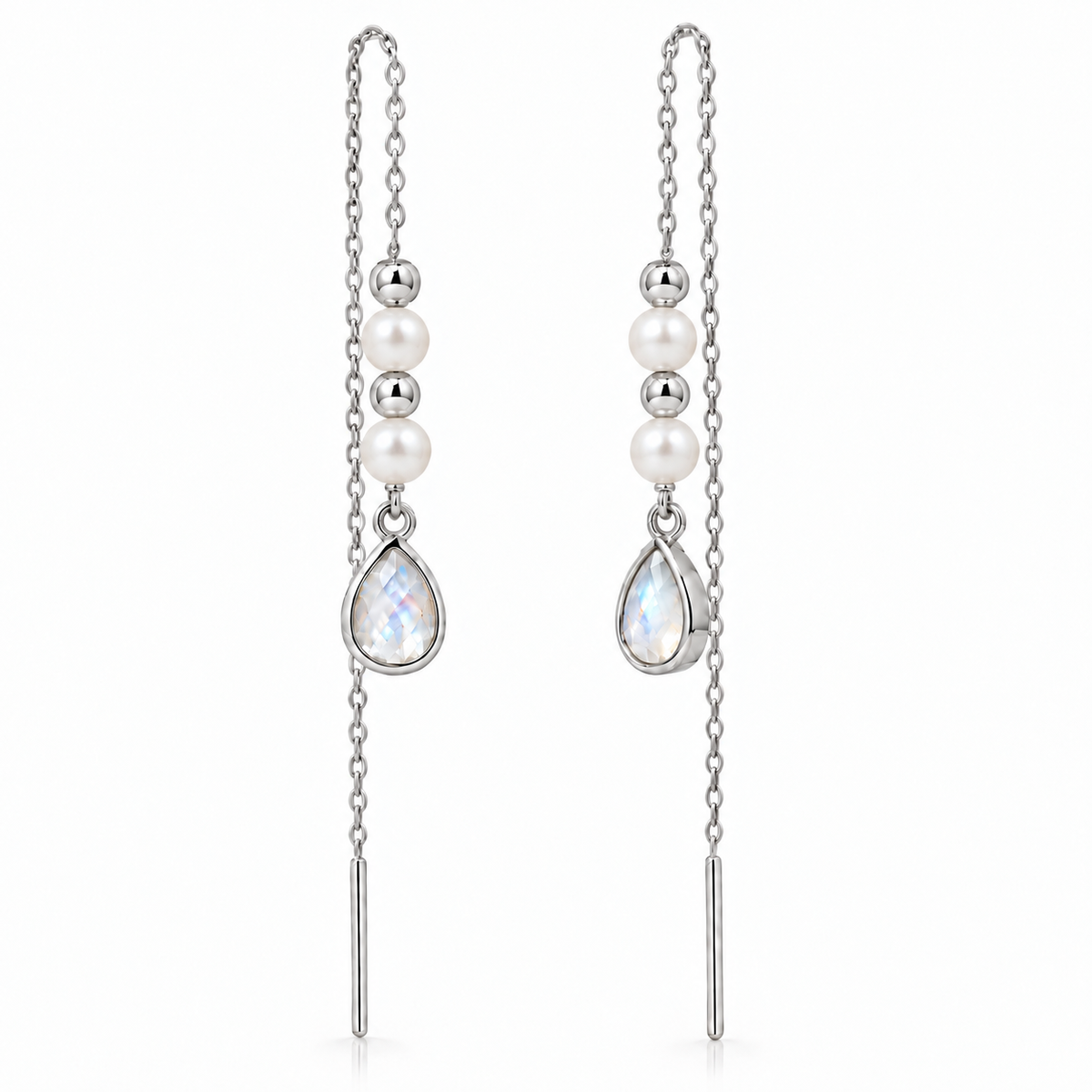 Neroa Mondstein Ohrringe | Silber