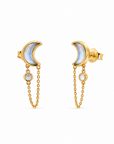 Noctelle Mondstein Ohrstecker | Gold