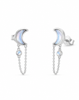 Noctelle Mondstein Ohrstecker | Silber