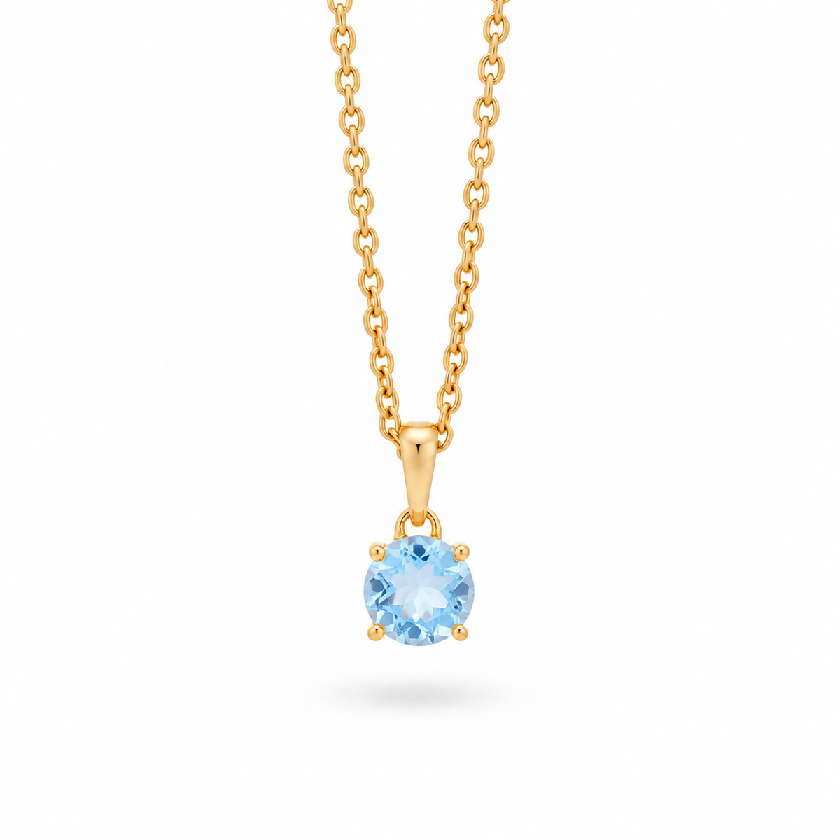 Nuvéa Blauer Topas Anhänger | Gold