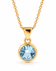 Océano Blauer Topas Anhänger | Gold