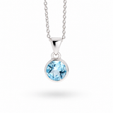Océano Blauer Topas Anhänger | Silber