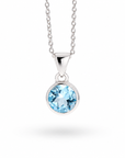 Océano Blauer Topas Anhänger | Silber