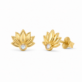 Padma Mondstein Ohrstecker | Gold