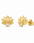 Padma Mondstein Ohrstecker | Gold