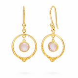 Pasión Rosenquarz Ohrringe | Gold