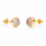 Perlita Rosenquarz Ohrstecker | Gold