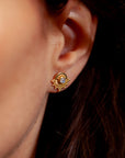 Rayos Mondstein Ohrstecker | Gold