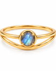 Serenya Labradorit & Espina Ring | Gold Layering Set