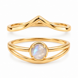 Serenya Mondstein & Espina Ring | Gold Layering Set