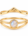 Serenya Mondstein & Espina Ring | Gold Layering Set