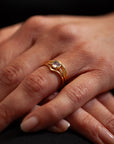Serenya Rosenquarz & Espina Ring | Gold Layering Set