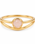 Serenya Rosenquarz & Espina Ring | Gold Layering Set