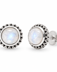 Ternura Mondstein Ohrstecker Silber aus 925 Sterling Silber, Freisteller