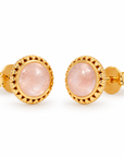 Ternura Rosenquarz Ohrstecker | Gold