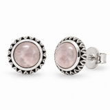 Ternura Rosenquarz Ohrstecker | Silber
