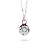 Véora Birthstone Anhänger - Aquamarin (März) | Silber