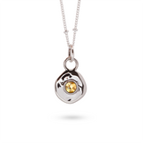 Véora Birthstone Anhänger - Citrin (November) | Silber