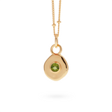 Véora Birthstone Anhänger - Peridot (August) | Gold