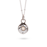 Véora Birthstone Anhänger - Rosenquarz (Januar) | Silber