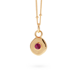 Véora Birthstone Anhänger - Rubin (Juli) | Gold