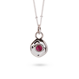 Véora Birthstone Anhänger - Rubin (Juli) | Silber