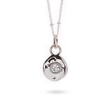 Véora Birthstone Anhänger - Weißer Topas (April) | Silber