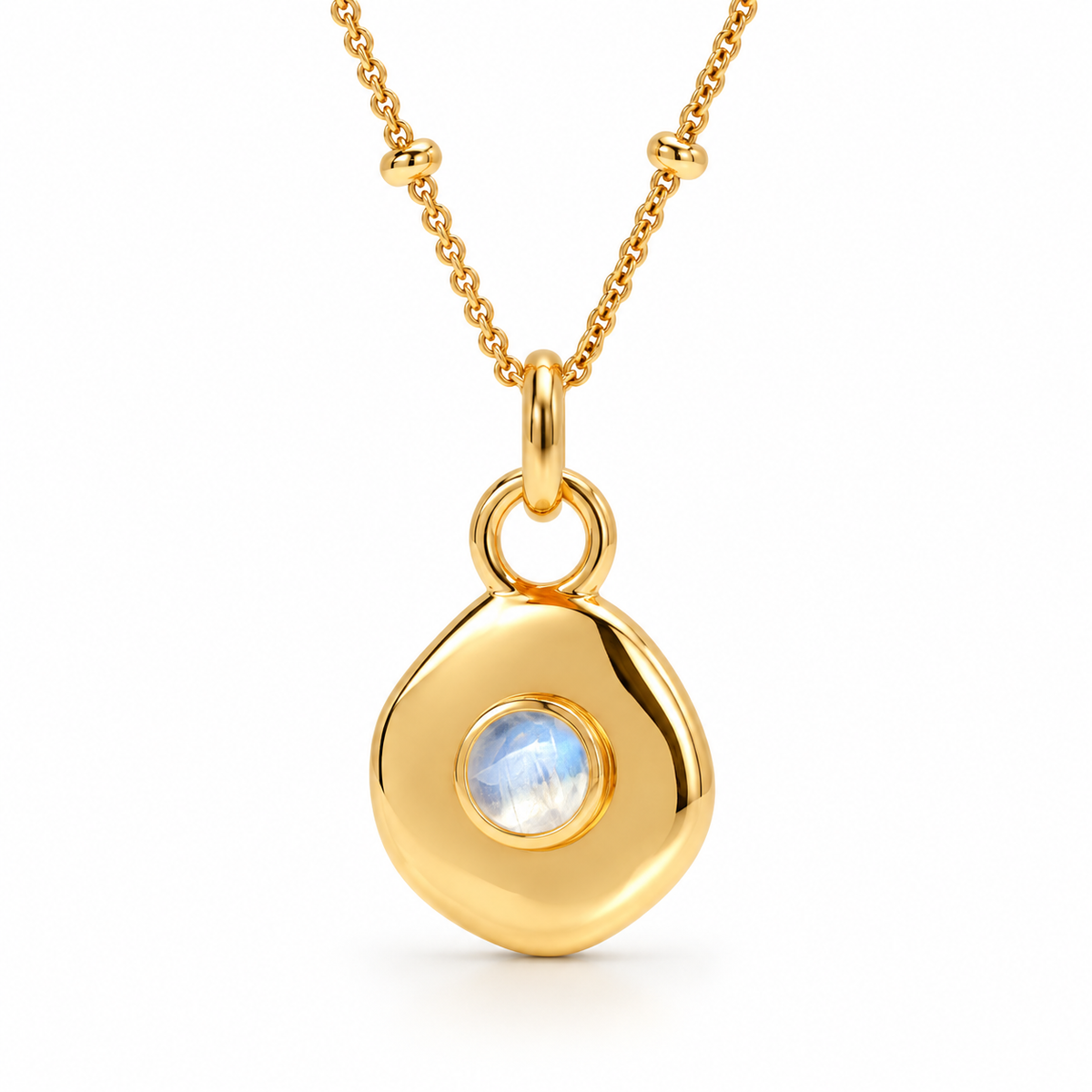 Véora Birthstone Anhänger - Mondstein (Juni) | Gold
