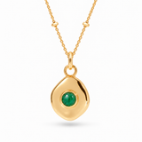 Véora Birthstone Anhänger - Smaragd (Mai) | Gold
