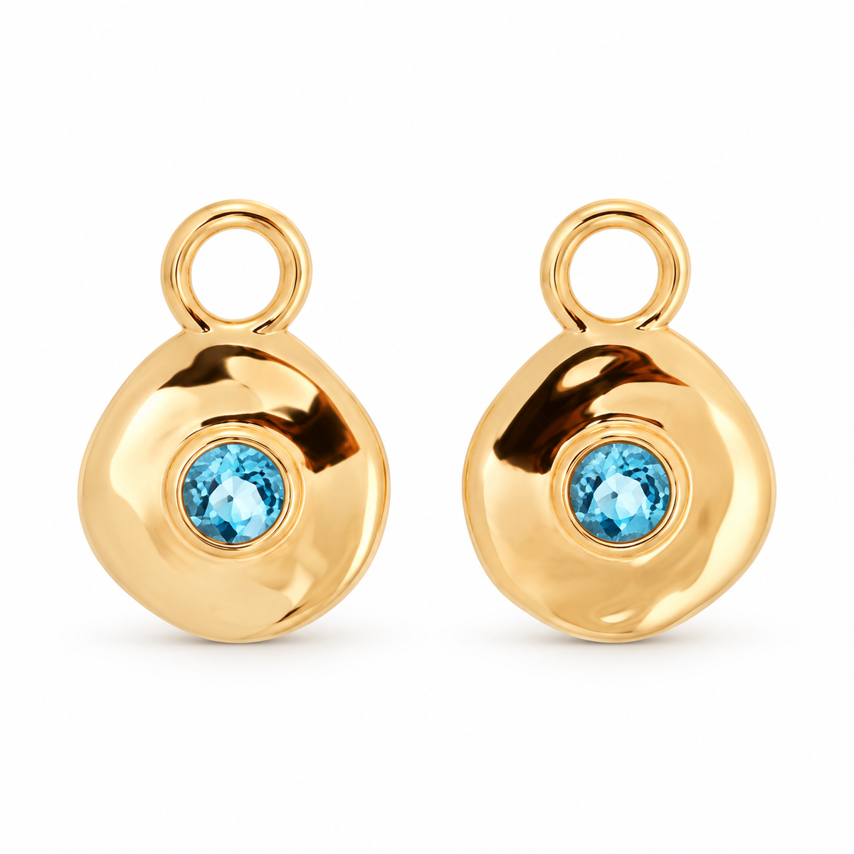 Véora Birthstone Charms - Blauer Topas (Dezember) | Gold