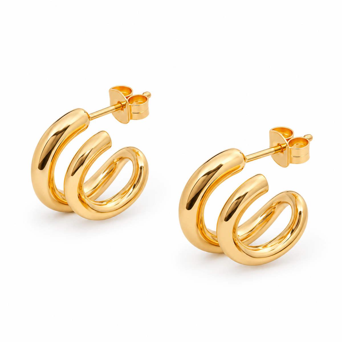 Veraní Double Hoops | Gold