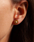 Vida Moonstone Stud Earrings | Silver