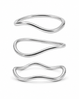 Wave Ring Stacking Bundle | Silber