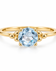 Zenaris Blauer Topas Ring | Gold