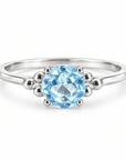 Zenaris Blauer Topas Ring | Silber