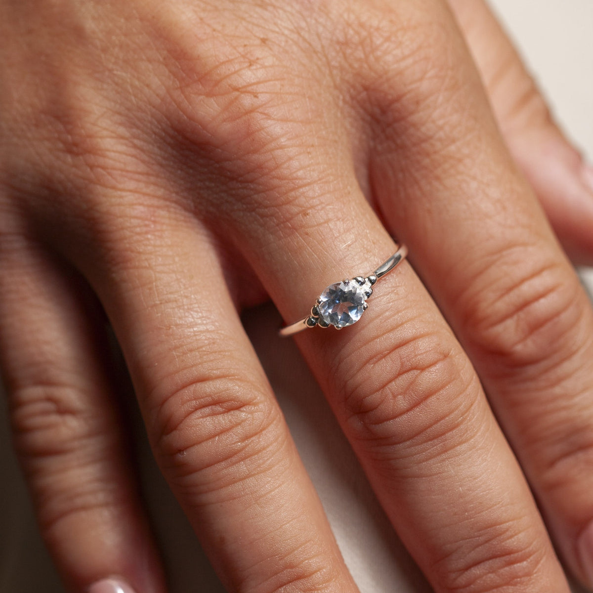Zenaris Blauer Topas Ring | Silber